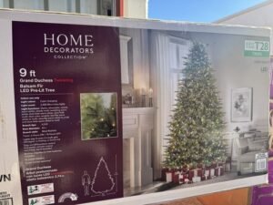 Boxed new 9ft Home Decorators Collection Grand Duchess Balsam Fir pre-lit LED Christmas tree